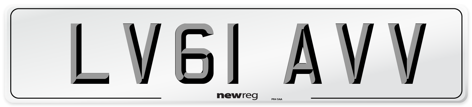 LV61 AVV Number Plate from New Reg